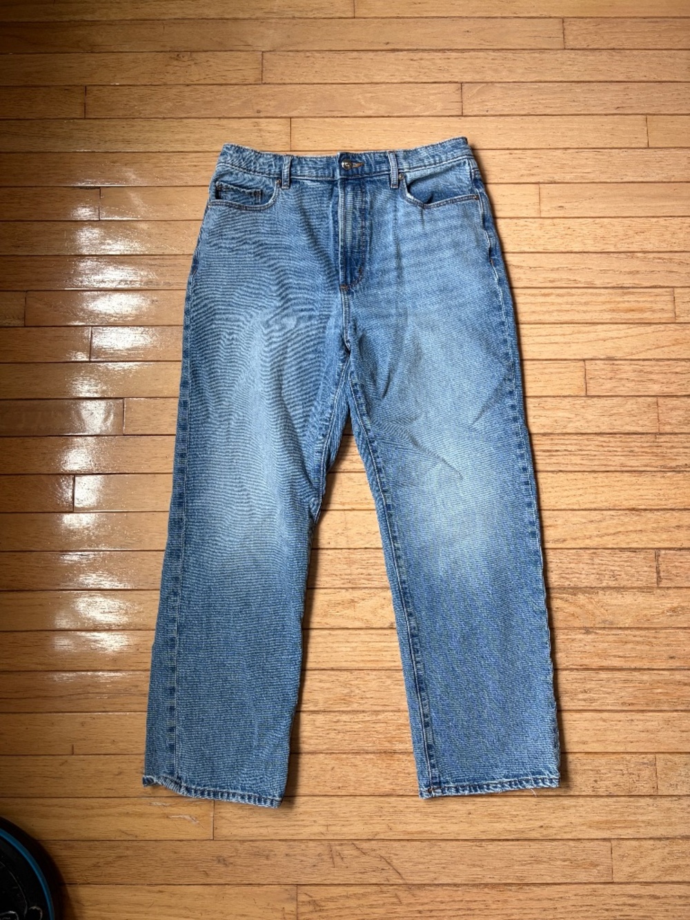 Loft Rivete High Rise Straight Jean